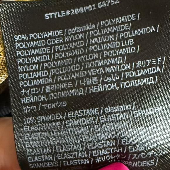 Marciano by Guess black moody floral rouched long sleeve blouse - medium - Picture 8 of 8